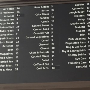 Not on this board: Eggs. Milk. Flour.